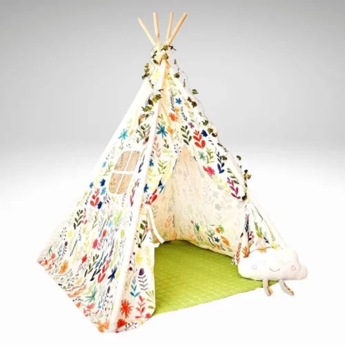 tipi-fille-jardin-fleuri-1
