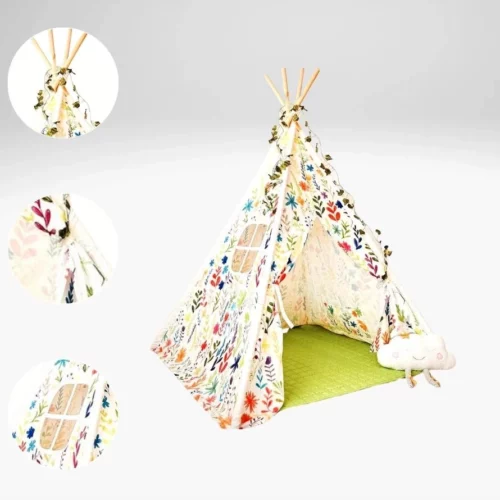 tipi-fille-jardin-fleuri-2